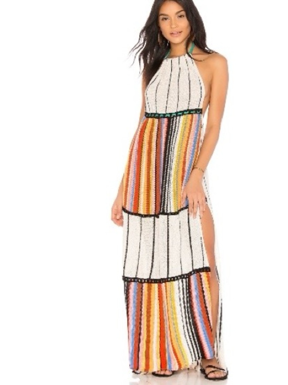 Free People Mardi Gras Halter Maxi Dress Size Medium HTF
